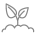 Leaves in soil icon