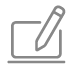 Laptop and pencil icon